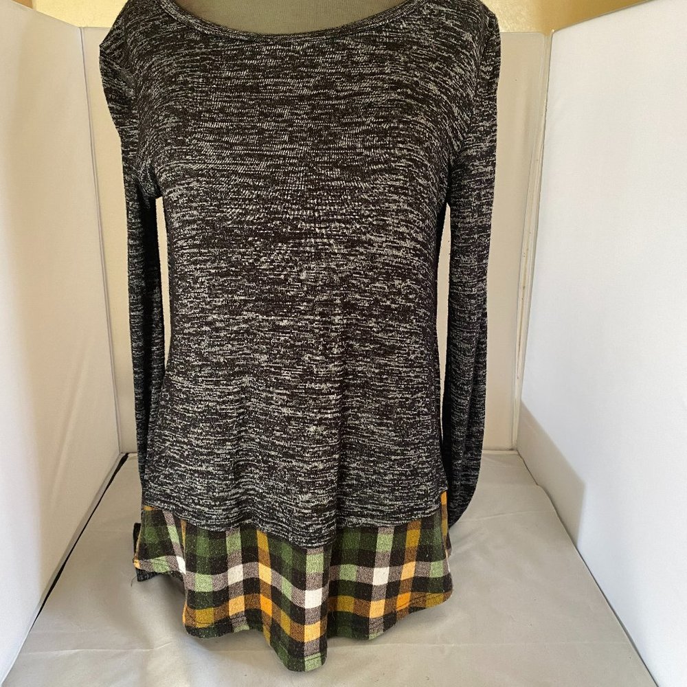 12pm Mon Ami Tunic w Contrasting Waist & Zipper back